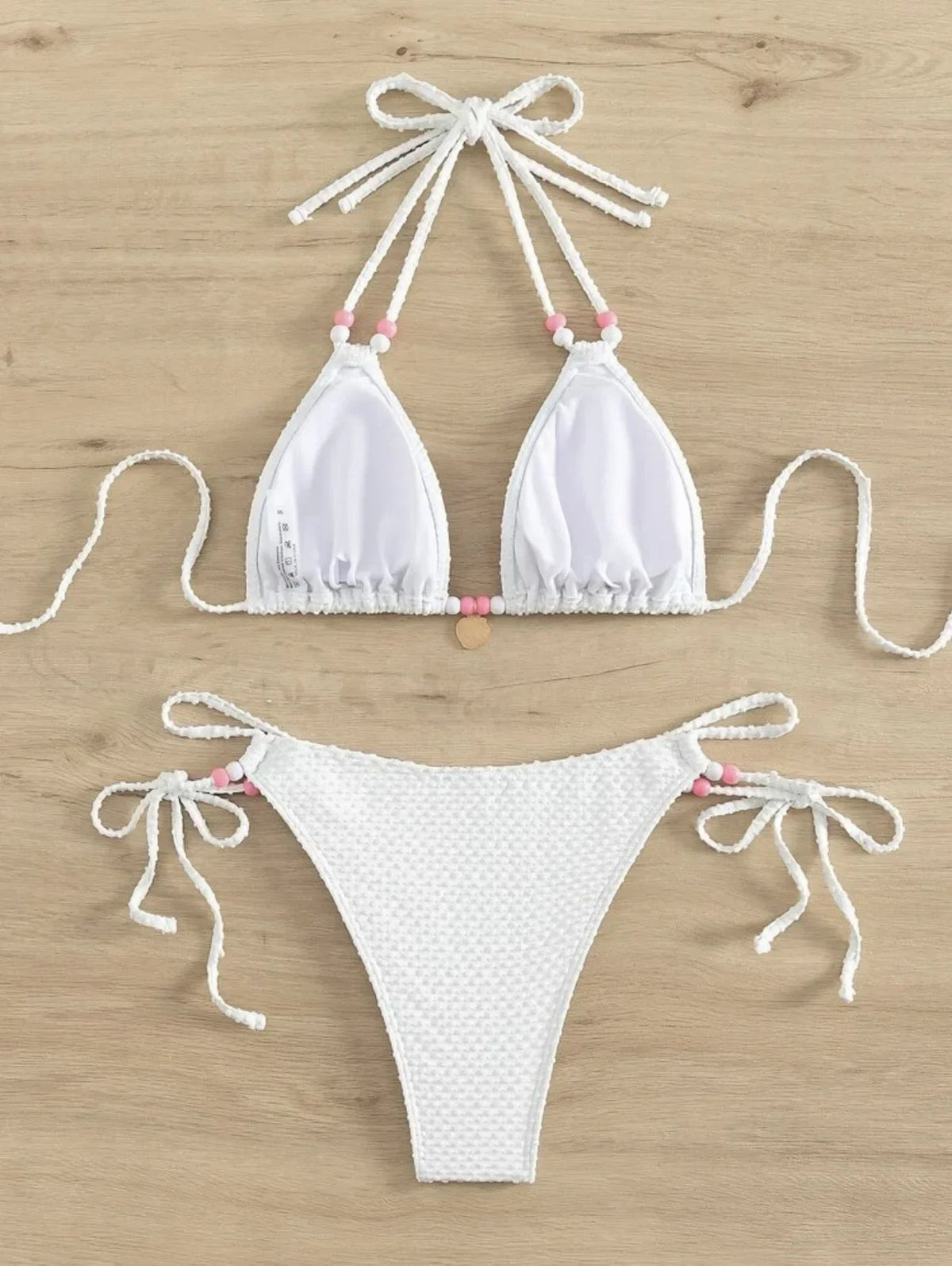 Pearl Strap Push Up Micro Bikini