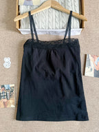 Sweet Lace Patchwork Slim Tank Top