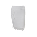 Deep V Sleeveless Lace Trim Top and Midi Skirt Set