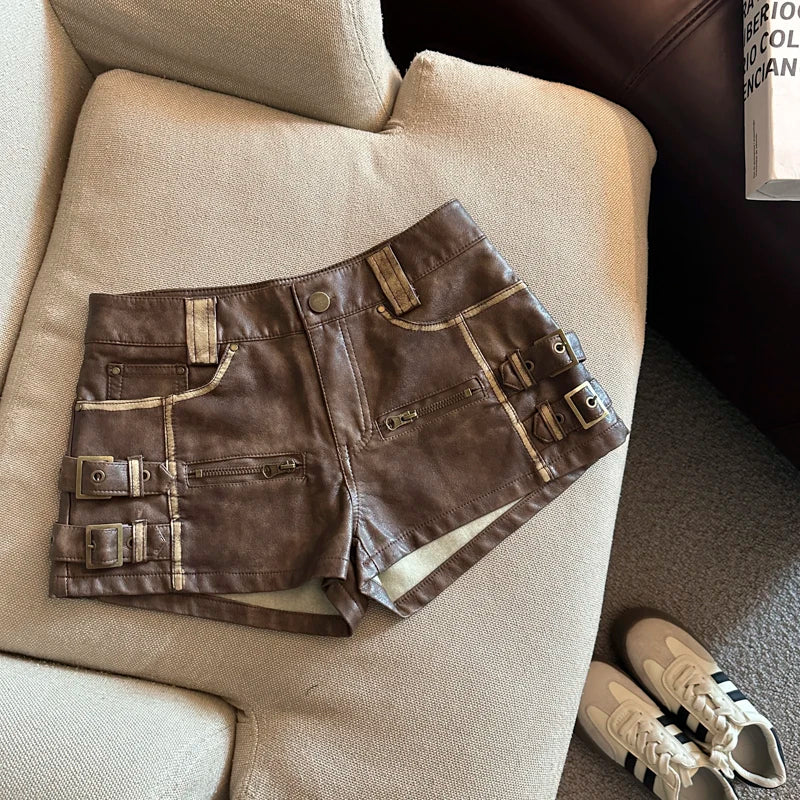 PU Leather Shorts