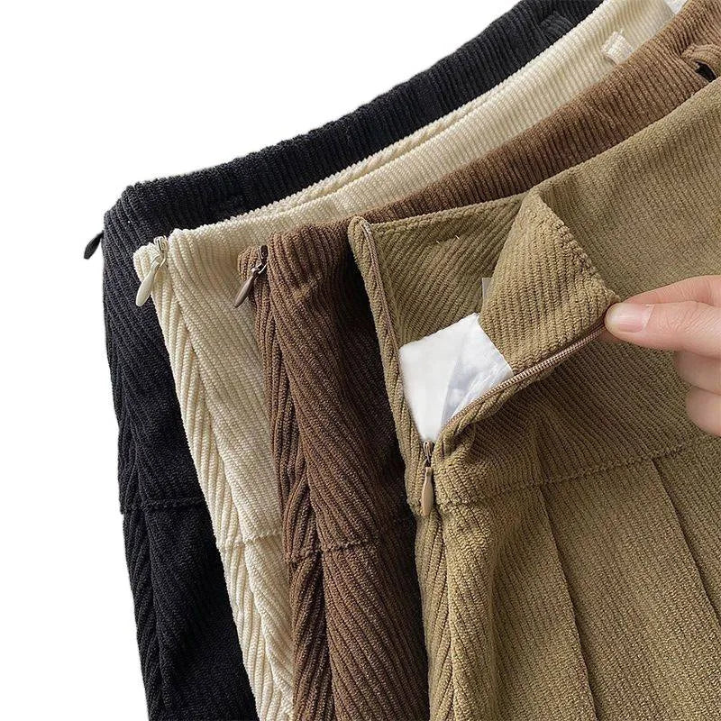 Corduroy Pleated Skirt