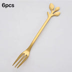 6Pcs Stainless Steel Tea Forks