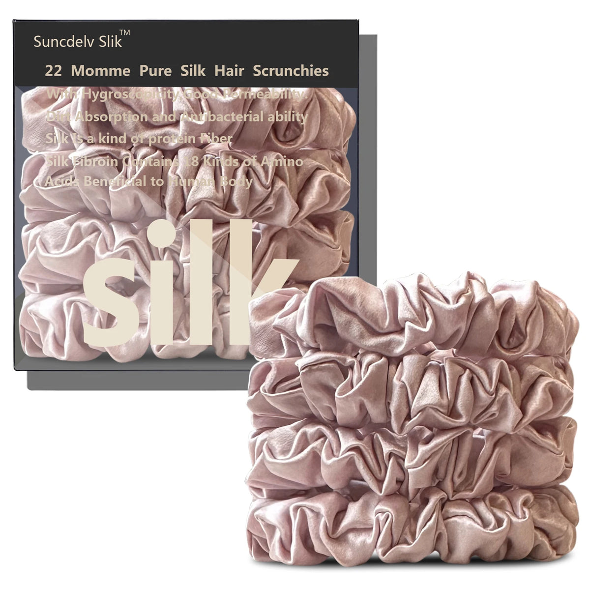 Silk Hair Scrunchie Handmade 100% Pure Mulberry Sillk Hairbands