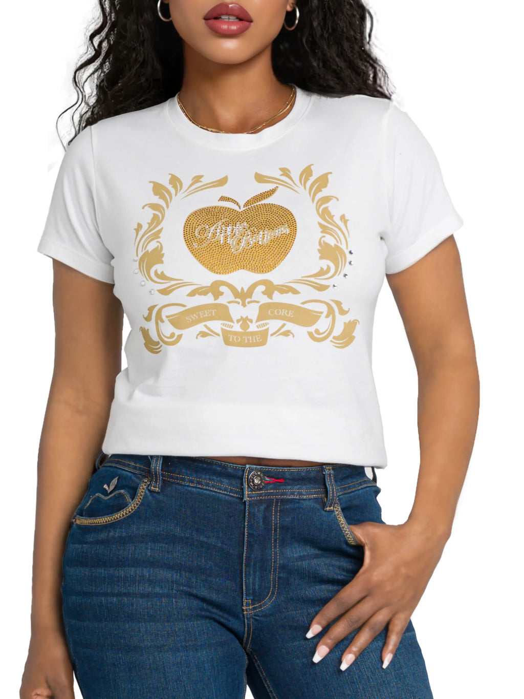 Camiseta Golden Crest - Blanca