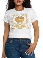 Camiseta Golden Crest - Blanca