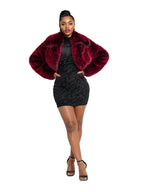 Chaqueta de Piel Sintética Y2K - Rojo Delicioso