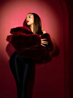 Chaqueta de Piel Sintética Y2K - Rojo Delicioso