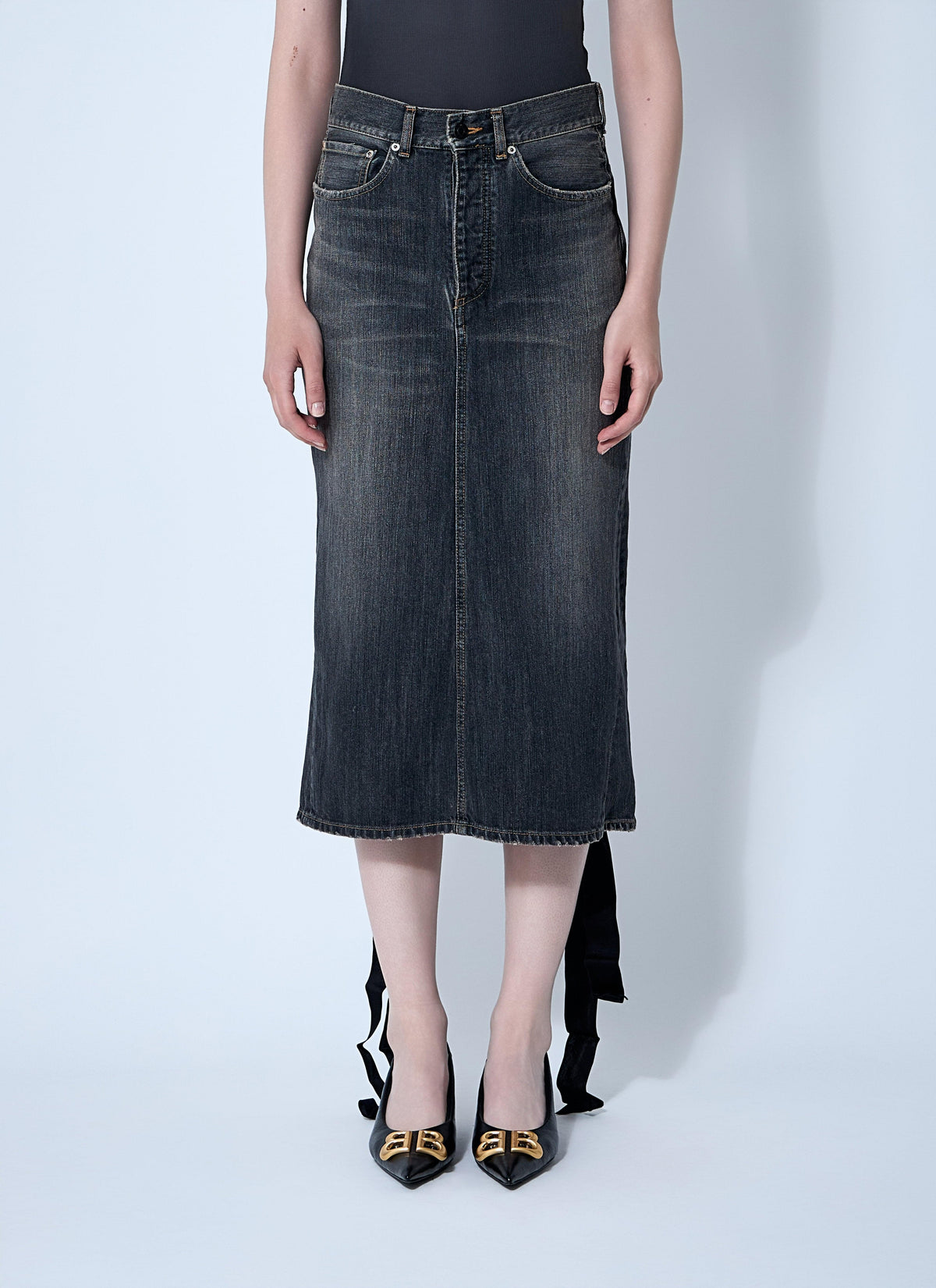 Balenciaga Women Lace-Up Skirt