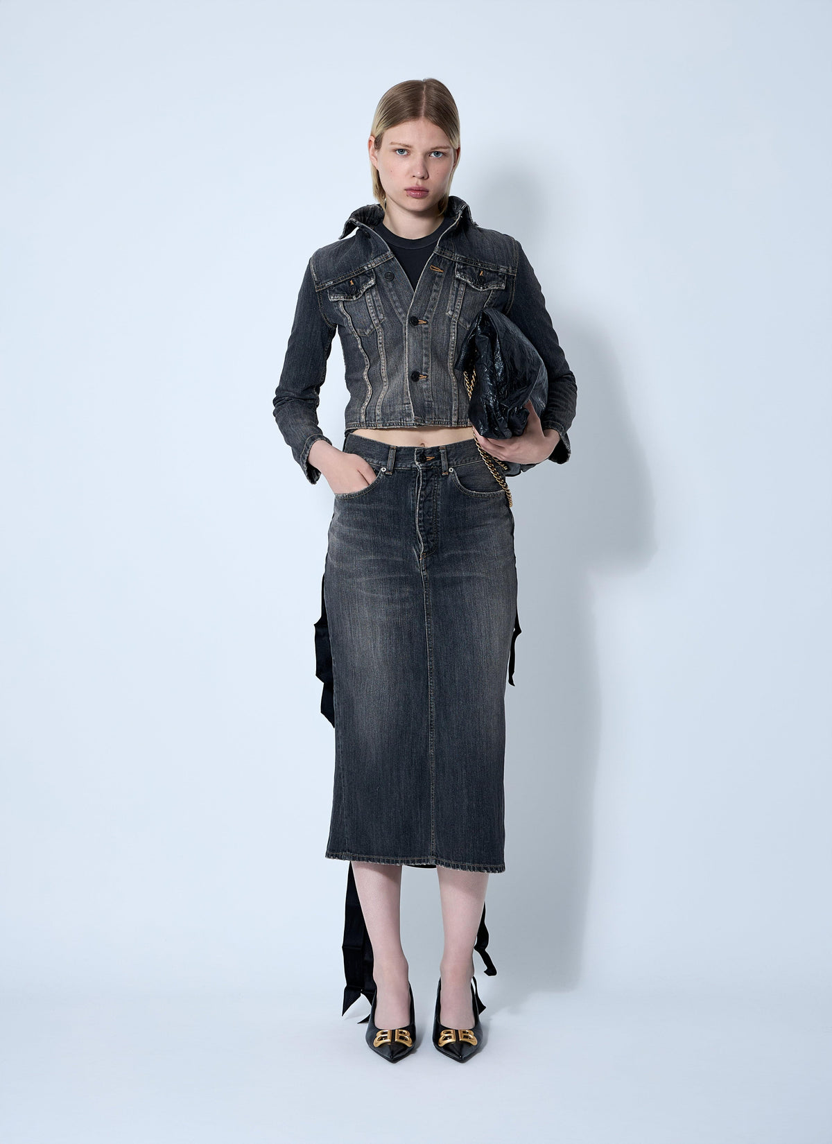 Balenciaga Women Lace-Up Skirt