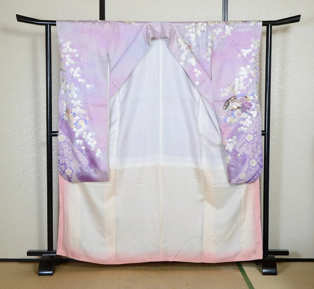 Long-sleeved kimono 6 items set / Furisode / FK#2-355