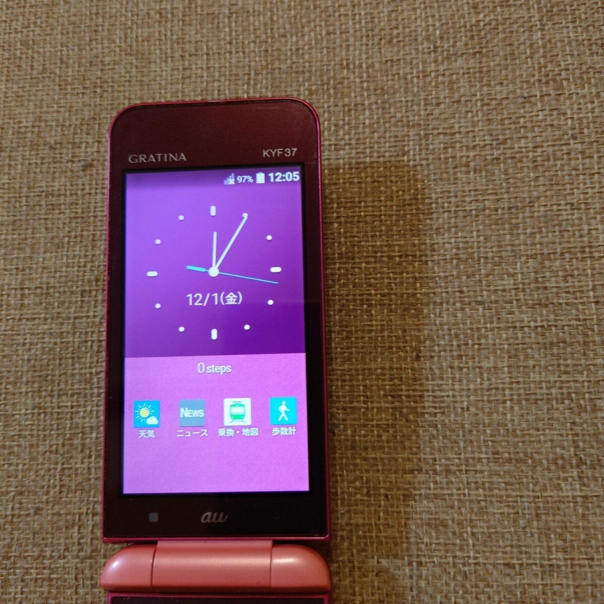 KYOCERA KYF37 GRATINA 2 WIFI KEITAI ANDROID FLIP PHONE PINK UNLOCKED KYF31 Japan