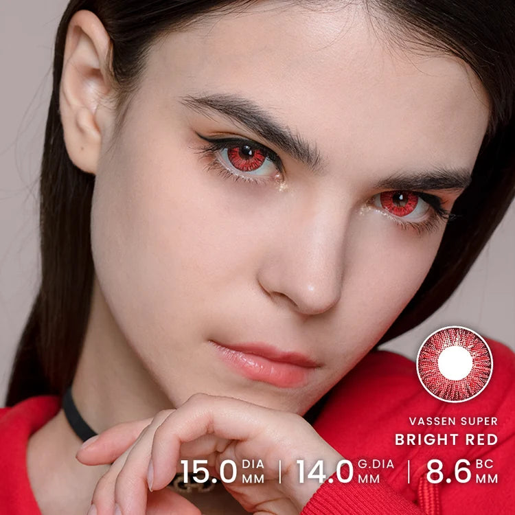 Super Bright Red Contact Lenses