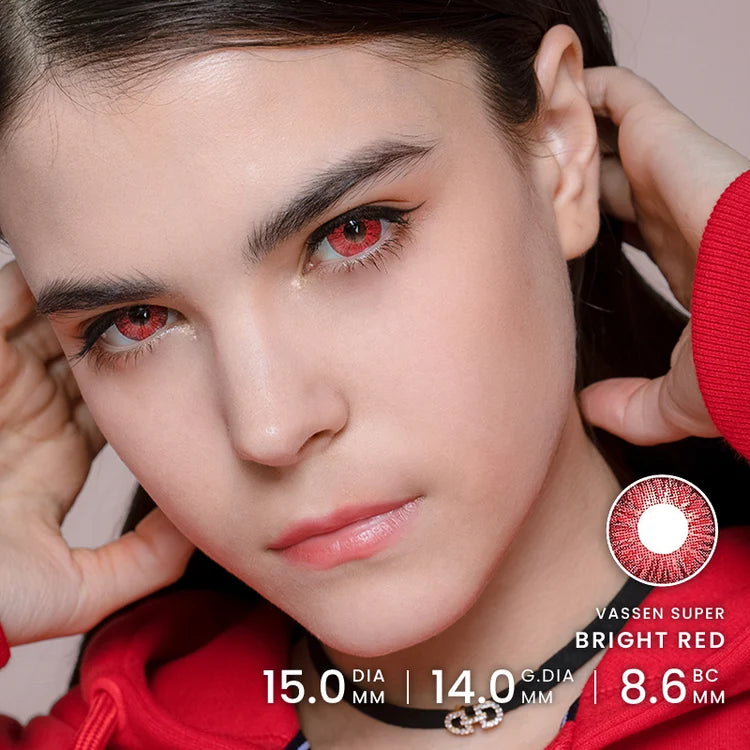 Super Bright Red Contact Lenses